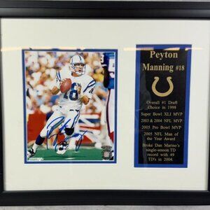 Peyton Manning Signed Photograph w/Upper Deck COA